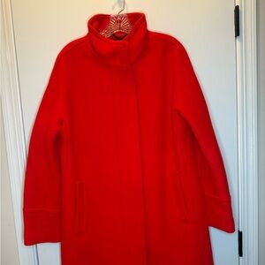 J.Crew Stadium Cloth Wool Coat by Nello Gori in Red Size 10 (Style B2770)